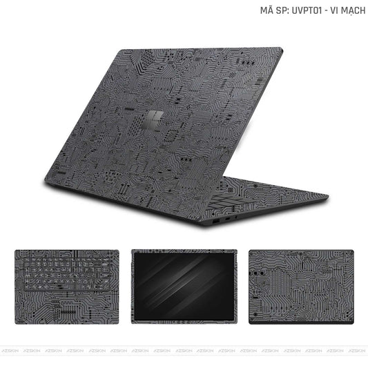 Dán Skin Laptop Surface Vân Nổi Vi Mạch Xám | UVPT01
