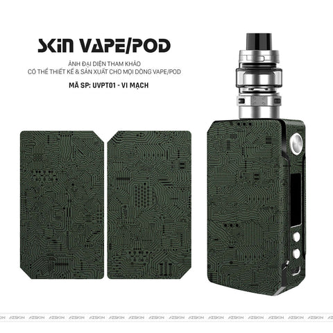 Dán Skin Vape Vân Vi Mạch Xanh | UVPT01