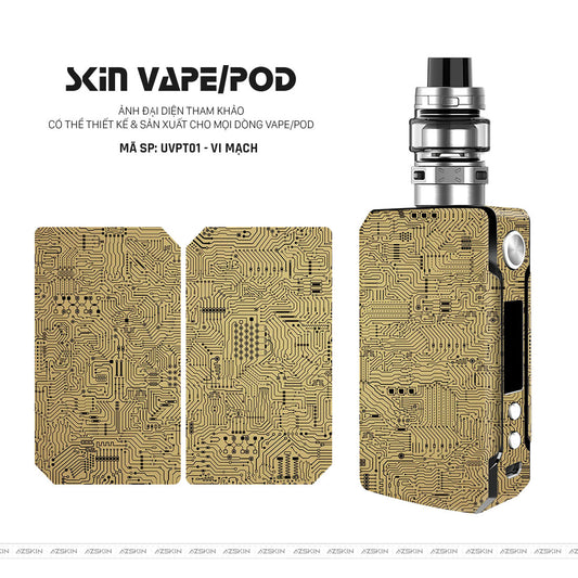 Dán Skin Vape Vân Vi Mạch Gold | UVPT01
