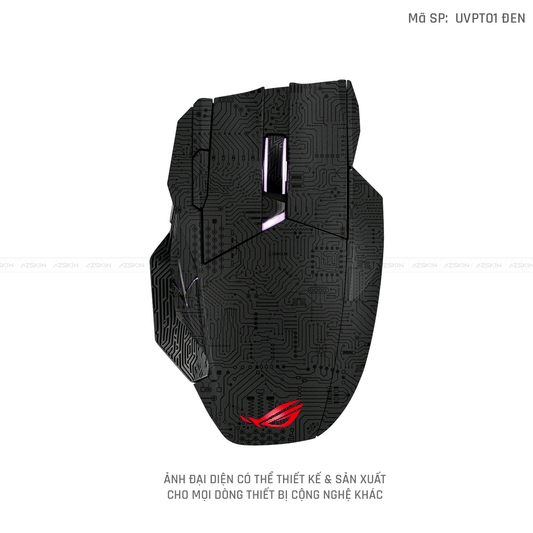 Skin Dán Chuột Asus Vân Nổi Hình Vi Mạch Đen | UVPT01