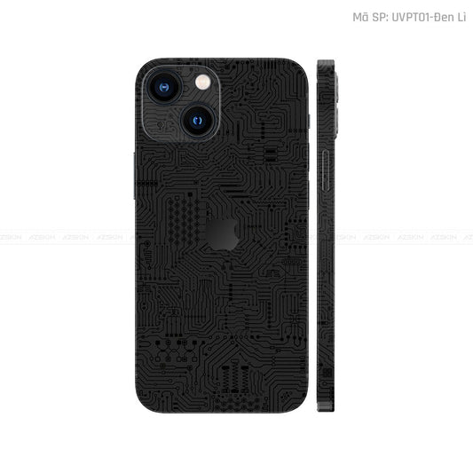Dán Skin IPhone 14 Series Vân Vi Mạch Đen | UVPT01