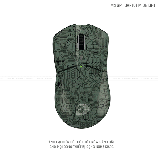 Skin Dán Chuột Dareu Vân Nổi Hình Vi Mạch Midnight | UVPT01