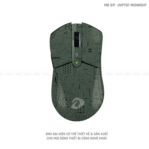 Skin Dán Chuột Dareu Vân Nổi Hình Vi Mạch Midnight | UVPT01