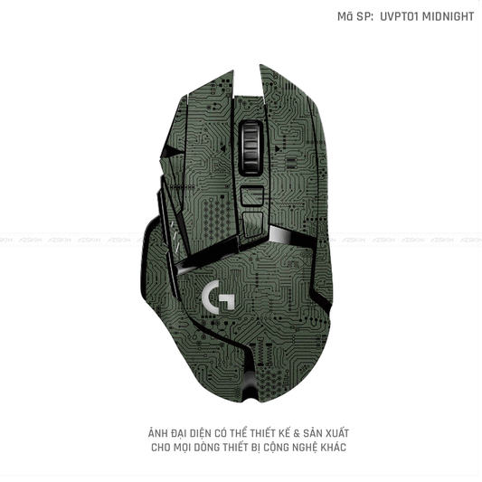 Skin Dán Chuột Logitech Vân Nổi Vi Mạch MIDNIGHT | UVPT01