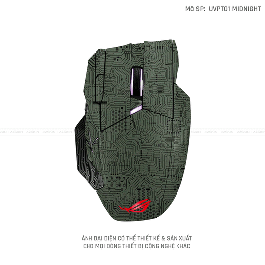 Skin Dán Chuột Asus Vân Nổi Hình Vi Mạch Midnight | UVPT01