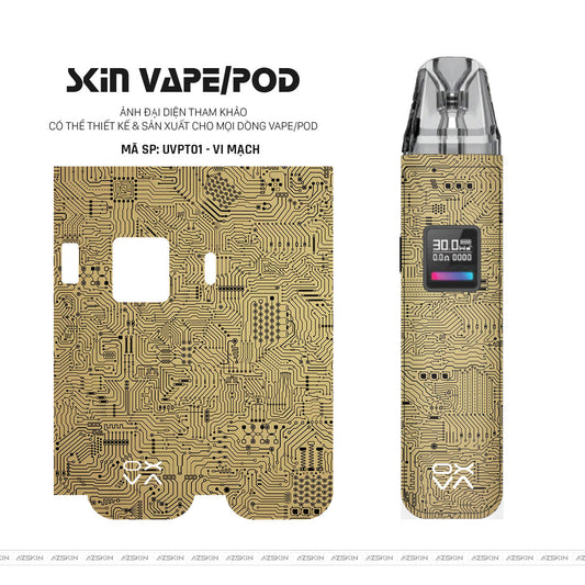 Dán Skin Pod Vân Nổi Vi Mạch Vàng Gold | UVPT01
