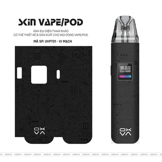 Dán Skin Pod Vân Nổi Vi Mạch Đen | UVPT01