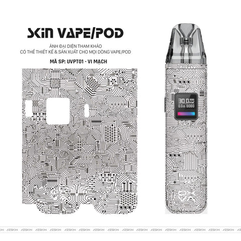Dán Skin Pod Vân Nổi Vi Mạch Trắng | UVPT01