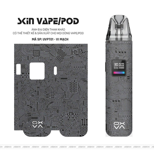 Dán Skin Pod Vân Nổi Vi Mạch Xám | UVPT01