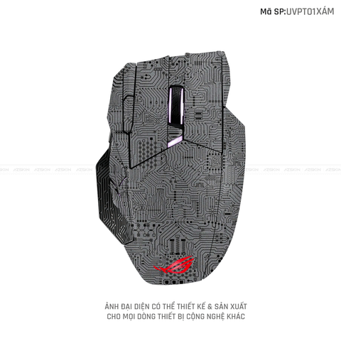 Skin Dán Chuột Asus Vân Nổi Hình Vi Mạch Xám| UVPT01