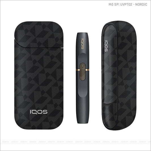 Dán Skin IQOS Vân Nordic Đen | UVPT02
