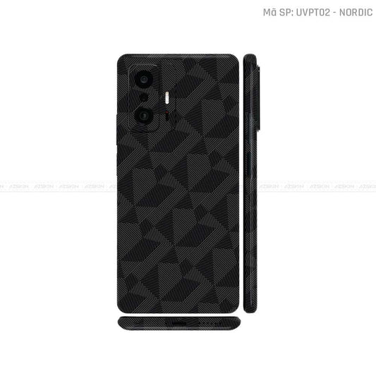Dán Skin Xiaomi 11 Series Vân Nổi Nordic Đen | UVPT02