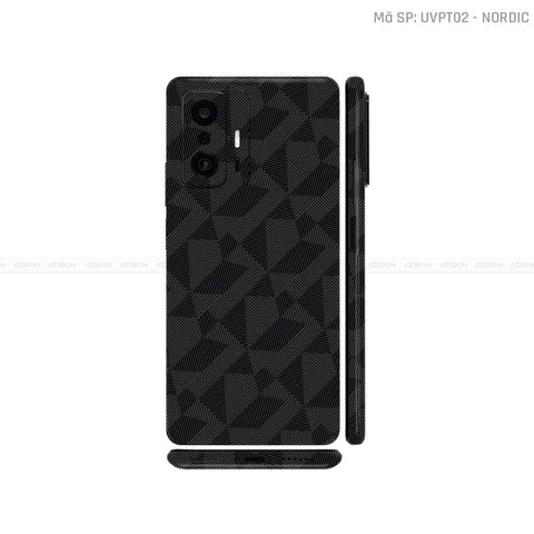 Dán Skin Xiaomi 11 Series Vân Nổi Nordic Đen | UVPT02
