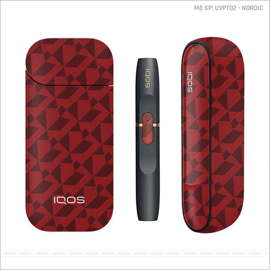 Dán Skin IQOS Vân Nordic Đỏ | UVPT02