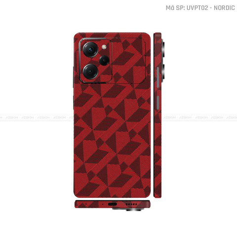 Dán Skin POCO Series Vân Nổi Nordic Đỏ | UVPT02