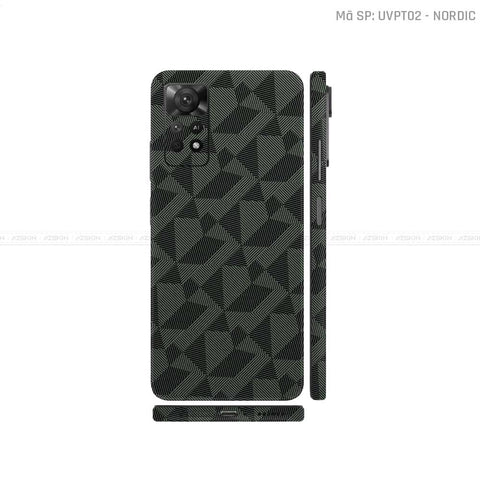 Dán Skin Xiaomi Redmi Note 11 Series Vân Nổi Nordic Midnight | UVPT02