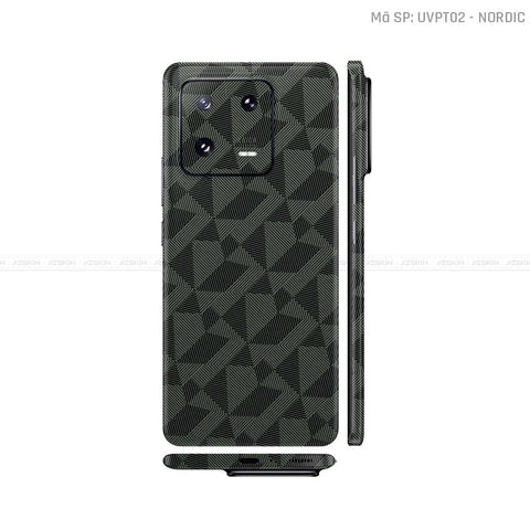 Dán Skin Xiaomi 13 Series Vân Nổi Nordic Xanh Midnight | UVPT02