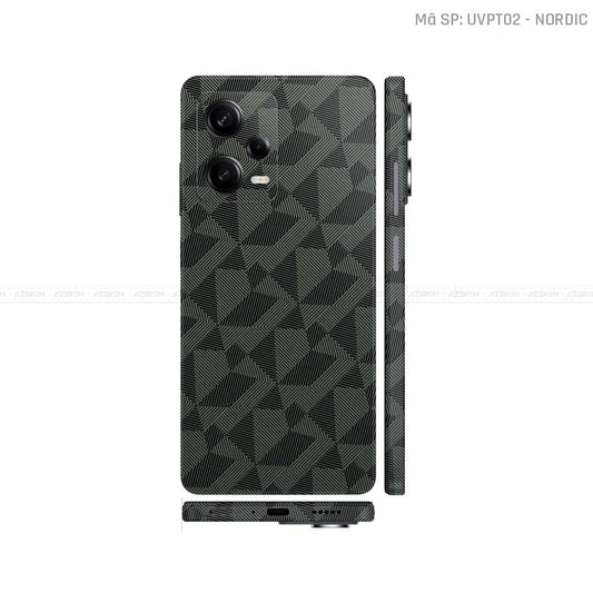 Dán Skin Xiaomi Redmi Note 12 Series Vân Nổi Nordic Midnight | UVPT02