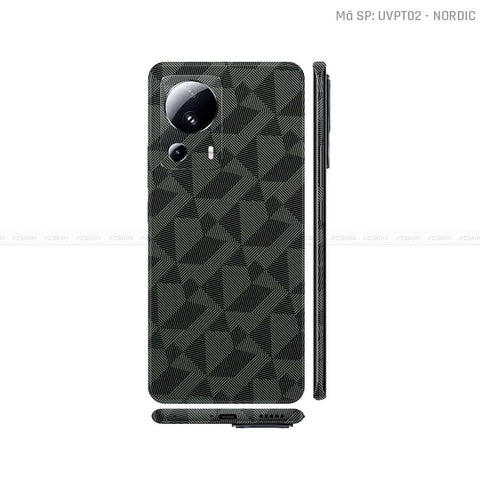 Dán Skin Xiaomi 13 Series Vân Nổi Nordic Xanh Midnight | UVPT02