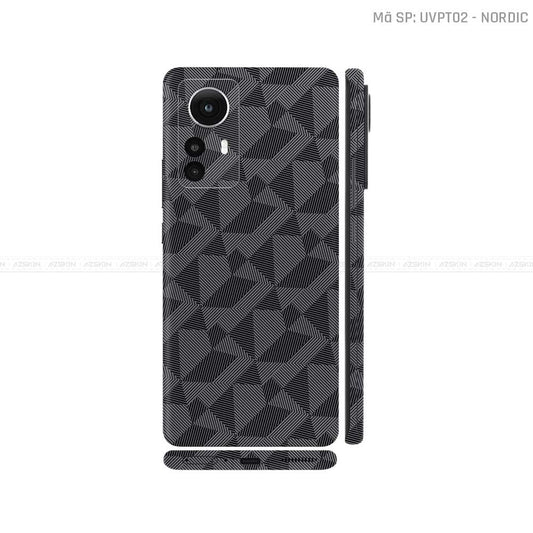 Dán Skin Xiaomi 12 Series Vân Nổi Nordic Xám | UVPT02