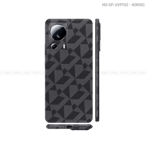 Dán Skin Xiaomi 13 Series Vân Nổi Nordic Xám | UVPT02