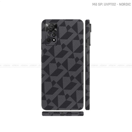 Dán Skin Xiaomi Redmi Note 11 Series Vân Nổi Nordic Xám | UVPT02
