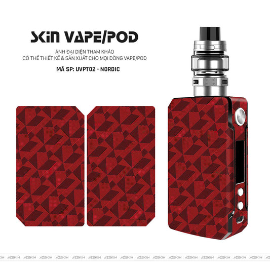 Dán Skin Vape Vân Nordic Đỏ | UVPT02