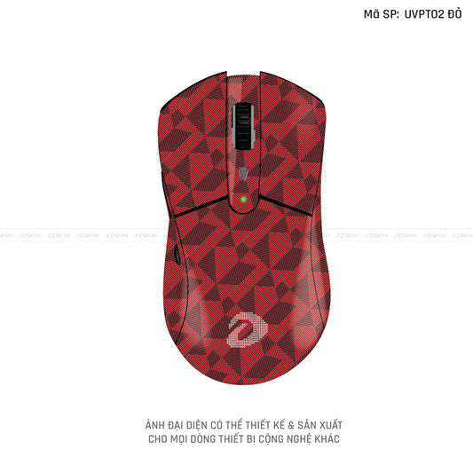 Skin Dán Chuột Dareu Vân Nổi Hình Nordic Đỏ | UVPT02