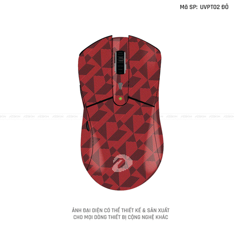 Skin Dán Chuột Dareu Vân Nổi Hình Nordic Đỏ | UVPT02