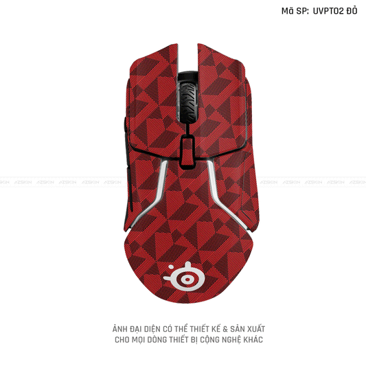 Skin Dán Chuột Steelseries Vân Nổi NORDIC Đỏ | UVPT02