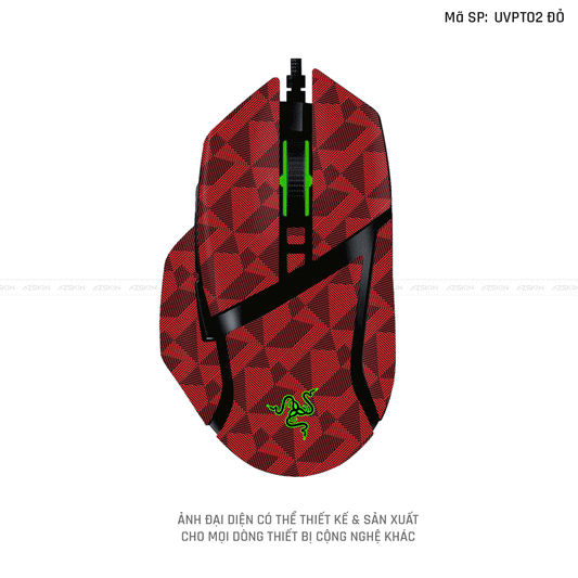 Skin Dán Chuột Razer Vân Nổi Hình Nordic Đỏ | UVPT02