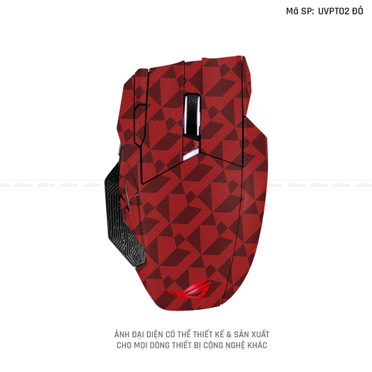 Skin Dán Chuột Asus Vân Nổi Hình Nordic Đỏ | UVPT02