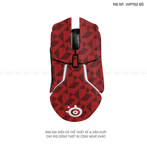 Skin Dán Chuột Steelseries Vân Nổi NORDIC Đỏ | UVPT02