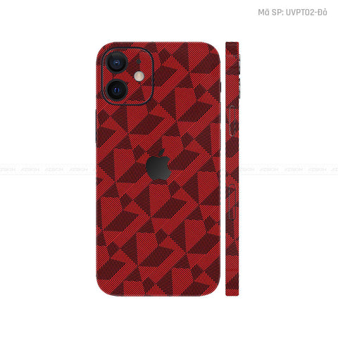 Dán Skin IPhone 12 Series Vân Nổi Nordic Đỏ | UVPT02