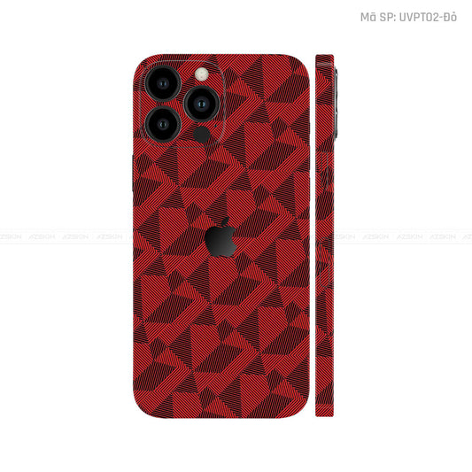 Dán Skin IPhone 12 Series Vân Nổi Nordic Đỏ | UVPT02
