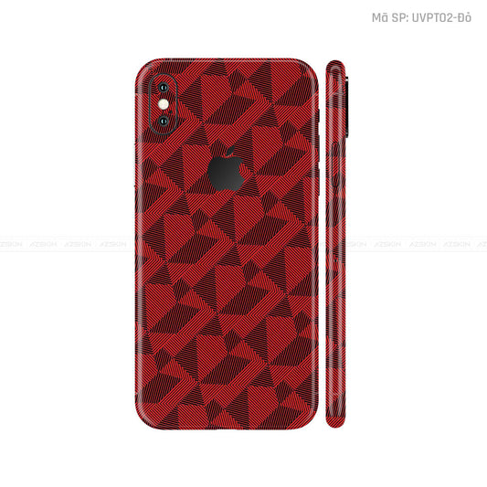 Dán Skin IPhone X Series Vân Nordic Đỏ | UVPT02