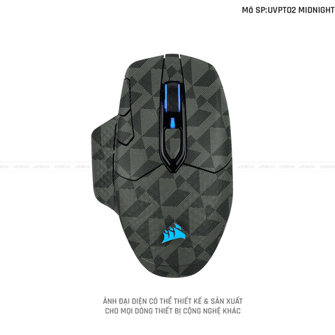 Skin Dán Chuột Corsair Vân Nổi NODRIC MIDNIGHT | UVPT02