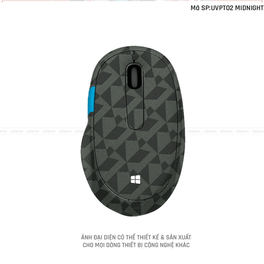 Skin Dán Chuột Microsoft Vân Nổi Hình NORDIC Midnight | UVPT02