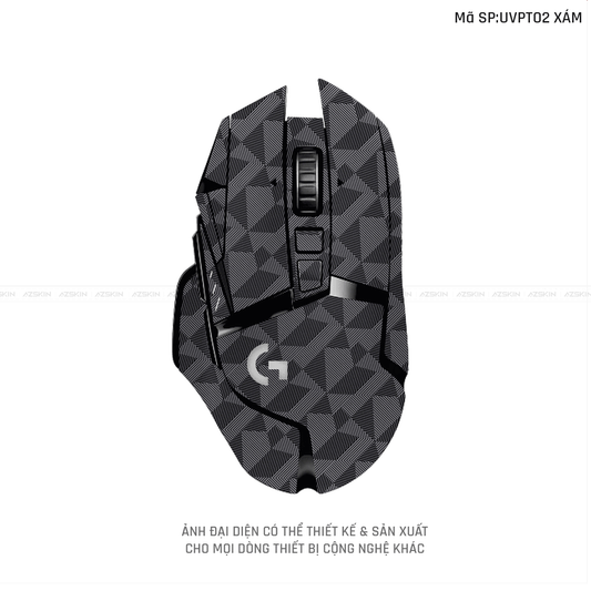 Skin Dán Chuột Logitech Vân Nổi Nordic Xám | UVPT02