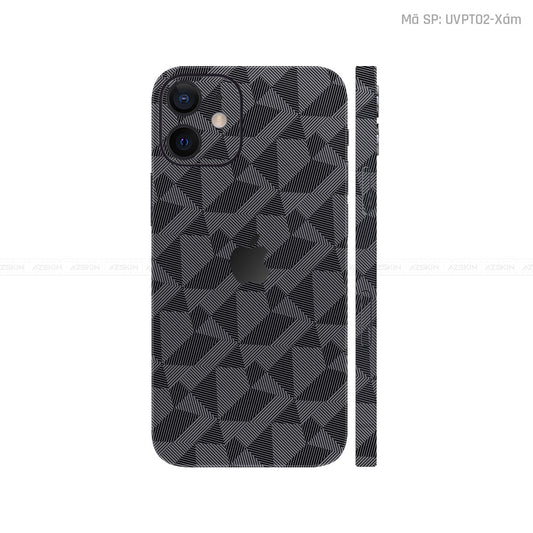 Dán Skin IPhone 12 Series Vân Nổi Nordic Xám | UVPT02