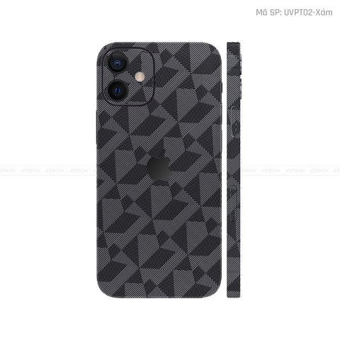 Dán Skin IPhone 12 Series Vân Nổi Nordic Xám | UVPT02
