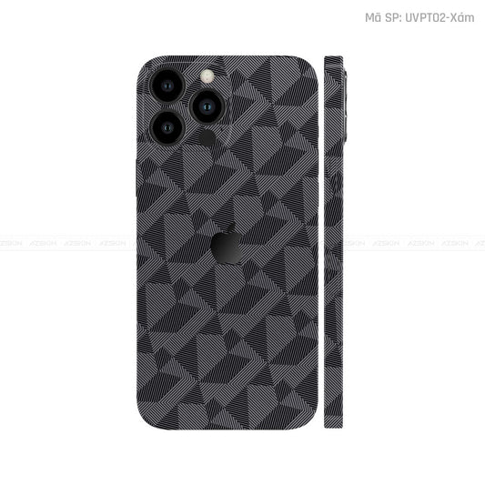 Dán Skin IPhone 12 Series Vân Nổi Nordic Xám | UVPT02