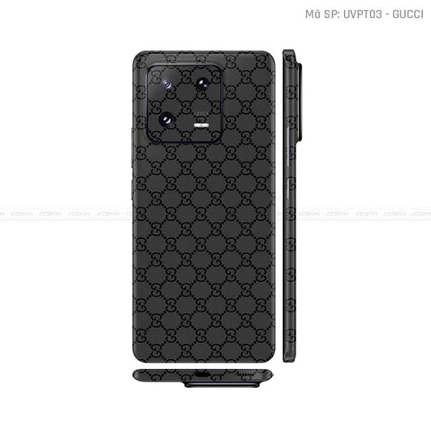 Dán Skin Xiaomi 13 Series Vân Nổi Gucci Đen | UVPT03