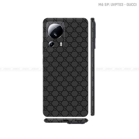 Dán Skin Xiaomi 13 Series Vân Nổi Gucci Đen | UVPT03