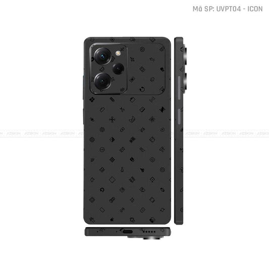 Dán Skin POCO Series Vân Nổi ICON Đen | UVPT04