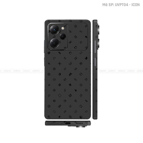 Dán Skin POCO Series Vân Nổi ICON Đen | UVPT04