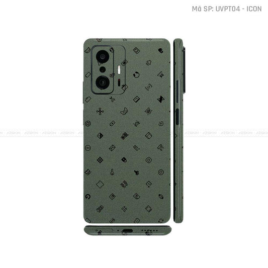Dán Skin Xiaomi 11 Series Vân Nổi ICON Midnight | UVPT04