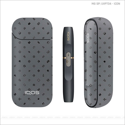 Dán Skin IQOS Vân Icon Xám | UVPT04