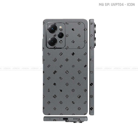 Dán Skin POCO Series Vân Nổi ICON Xám | UVPT04