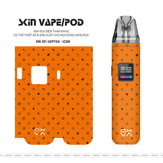 Dán Skin Pod Vân Nổi Icon Cam | UVPT04